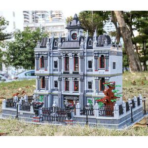 Blocks Blocks New 18K Arkham Large Asylum Lunatic Hospital Sanctum Sanctorum Building Blocks Bricks City Street Toys for Kids Christmas Gifts T220901