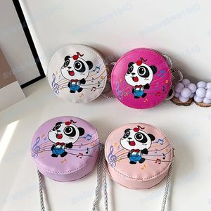 Cartoon Children's Shoulder Bag Cute Panda Baby Girls Small Round Crossbody Bags Kindergarten Boys Mini Coin Purse Messenger Bag