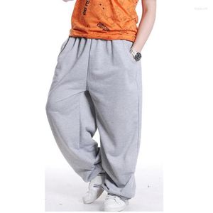 Męskie spodnie Moda Mens Street Dance Pantalones Suelta harem hombre hip hop swag ropa gris negro Oscuro