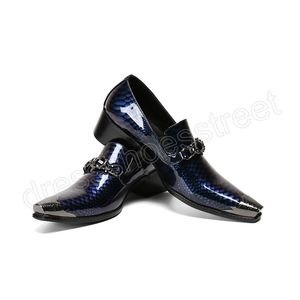영국 프린트 남자 정품 가죽 신발 패션 패션 포인트 발가락 사업 가죽 신발 미끄러짐 결혼식 공식 신발
