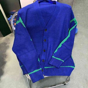 Felpe con cappuccio da uomo Felpe Giacca in maglia Stile coreano Contrasto Uomo Donna Cardigan con scollo a V Maglione T220901