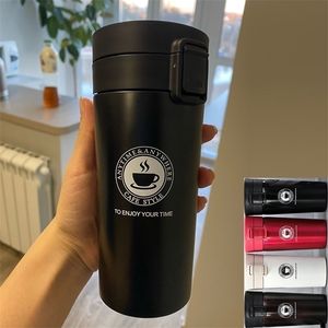 Water Bottles Coffee thermal mug Stainless Steel coffee Thermos Tumbler Cups Vacuum Flask thermo Mug Thermocup 220830