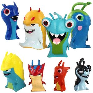 8pcs set Cartoon Anime Action Figures Toy Mini Slugterra Anime Figures Doll For Children Kids Birthday Gifts2769