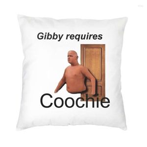Almofado Gibby personalizado requer coochie white case home decorativa 3d impressão capa de fantasia de desenho animado para sala de estar
