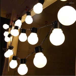 Saiten G50 Globe LED LED Sade Fairy Lichter Garland Weihnachtsbaumdekoration für Haus im Freien Vorhang Lampe Hochzeitsdekoration EU/US/Solar