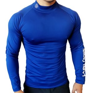 Herr t-skjortor fitness t-shirt män långärmad träning skjortor som kör kompression mager tops muskelträning kläder 220902