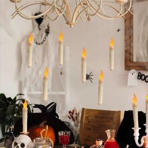 Outros suprimentos de festa de evento 6pcs pendurados liderados velas com controle remoto de halloween decoração para festas de festas de aniversário casamento interno de campo externo 220901