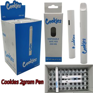 USA Stock Cookies 2 ml E Djeazdowe papierosy Pen Pen 350 mAh ładowalny akumulator Zwiększona bateria Bez spalania Taste 2grams Zestaw rozruszny