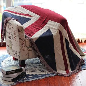 Tampas de cadeira de malha de malha uk bandas mantas arremesso de outono inverno liso quente criança adulto colaborado colchas de cama