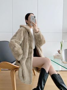 여자 모피 정품 렉스 코트 여성 겨울 진짜 천연 재킷 겉옷 외투