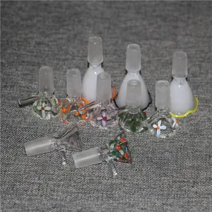 smoking 14mm 18mm Herb Slide Dab Pieces Pink Hookahs Bowls Tobacco Bowl Ash Catcher for Glass Bongs Water Pipes Dab Rig