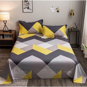 Sheets sets 3pcs Bedding Sheet and Pillowcase Washed Cotton Flat Bed Sheets Soft Bed Linens SingleTwinFullQueenKing Size Bed Cover 220901