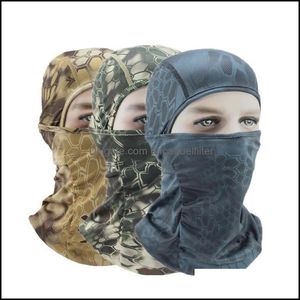 Capacetes de motocicleta Capacetes de motocicleta Verão Seda Respirável Máscara Facial Térmica Sintética Tra Fina Bicicleta Ski Clava Hat Headwear Dhfoy