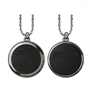 Pendant Necklaces Est Design Anti EMF Protection Necklace- Lava Stone Quantum Energy Spiritual Health Necklace Jewelry For Men Women