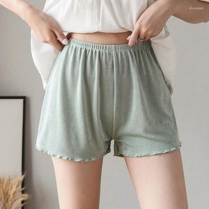 Kvinnors s￶mnkl￤der is silkes￤kerhet korta byxor anti-tom sommar plus size womans lounge b￤r l￶sa pyjama kvinnor mjuka hem s￶ta shorts