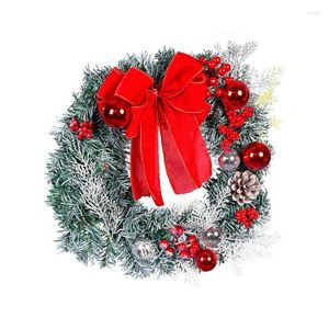 Dekorative Blumen, künstlicher Weihnachtskranz, Tannenzapfen, Rattan, umgedrehte Baumgirlande