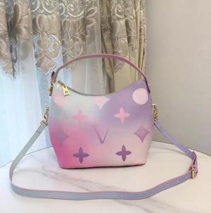 Torebki ramię pianki wschodnie słońce sprężyna w mieście różowa/niebieska hobo empreinte skórzane kobiety crossbody Projektanci luksusowa torebka