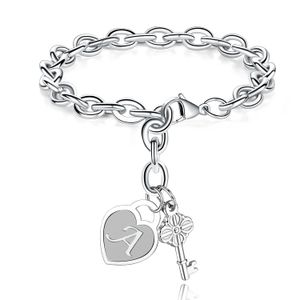 Charm Bracelets Initial For Teen Girls Women Gifts Az Letter Heart Bracelet Stainless Steel Personalized Birthday Christm Carshop2006 Amojp