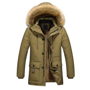 Mens Down Parkas Winter Solid Color Jackets Men Casual Outwear Parka Mens Fashion Warm Coat Plus Size Long Sleeve Hooded Collar Overcoat Clothing 220902