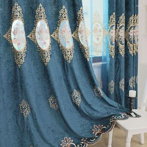 Curtain Slow Soul Flower In Mirror Luxury Curtains Blue Purple Coffee 3d For Living Room Bedroom Kitchen 90% Blackout Velvet
