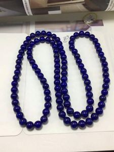 Catene naturali genuine blu lapis lazuli gemma pietra rotonda per bead womin collana fascino da 7,6 mm regalo di compleanno che cade