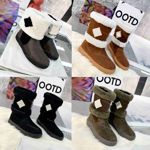 Designer di alta qualità da donna stivali snow aboots grow snow stivale laureato in pelle scartine casual inverno inverno calda scarpa di pelle di pecora da outdoor stivale alla caviglia all'aperto 35-41 con scatola