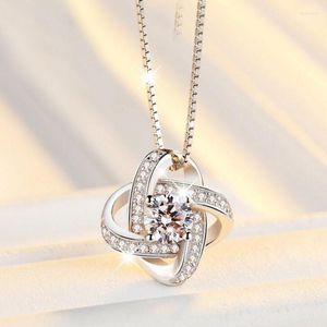 Pendant Necklaces Luxury Crystal White Gold Color Choker Necklace Charms Jewelry For Women Gift
