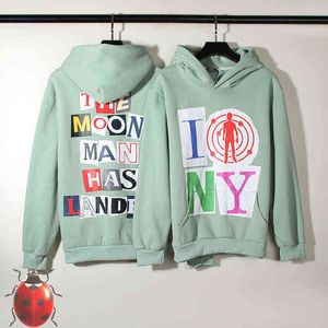 Men's Hoodies Sweatshirts CPFM.XYZ 2022 Winter Fleece Fabric Hoodie Men High Quality Colorful Text THE MOON MAN HAS LANDED Print Graphic Pullover T220901