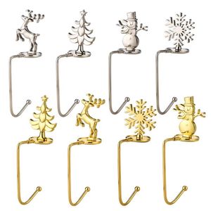 Gold Christmas Decoration Hook Snowflake Santa Elk świąteczny prezent na Boże