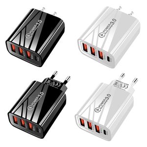 Handy-Heimladegeräte Multi-Port-Typ-C-Reiseladegerät-Adapter 3USB 3UPD Multi-Port-Ladestecker