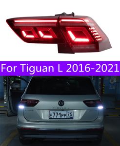 Taillights For 20 16-2021 Tiguan L Tail Light LED 2022 Style DRL Turn Signal Reversing Brake Taillamp Car Accessories