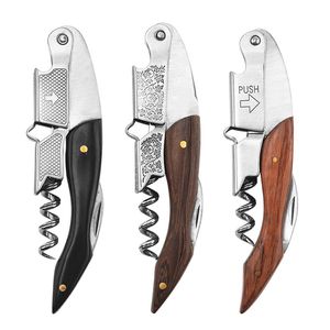 Hight quality Multifunction Red Wine bottle Opener Beer openers Wine knife with wooden handle Screw Corkscrew