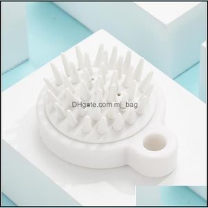 Spazzole da bagno Spugne Lavapavimenti Bianco Sile Mas Pettini Anello appeso rotondo Senza manico Spazzola da bagno Parrucchiere Spazzole morbide Capelli da donna Sh Dhit8