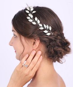 Cabeças de folha de folhas vintage Silver Silver Rose Hair Acessórios Um conjunto de três pinos chiques de cabeças de noiva para mulheres ornamentos