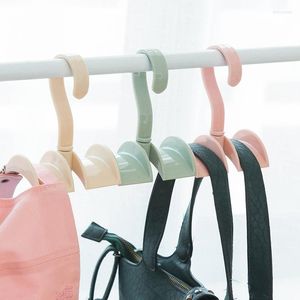 Haken Tasche Lagerung Rack Kleiderschrank Nagel-freies Kleiderbügel Haken Kreative Krawatte Organizer PS Drehbare Schrank Platzsparende Kleidung Hosen Kleiderbügel