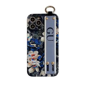 Fashion Floral Wristband Designers Cases For Iphone 12 13 Pro Max 11 Xs Couple Soft Letter Case