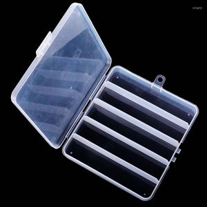 Angelzubehör Mode Kunststoff Tackle Box 5 Fächer Gear Hook Storage Tool Organizers