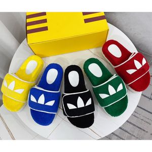 2022 Women's Fashion Slippers Summer Embroidered Canvas Designer Slippers Sandals Platform Slippers Women's White Black