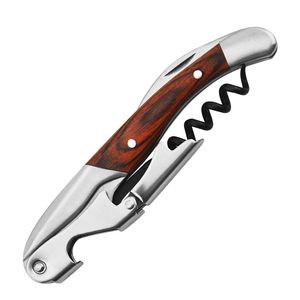 Wood handle Multifunction Red Wine bottle Opener Beer openers Wine knife Screw Corkscrew