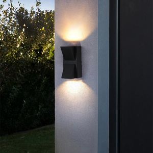 Design requintado Lâmpada de parede LED Cabeça única 5W 10W COB varanda de parede de parede Luz de iluminação de paisagem externa interna AC110 220V