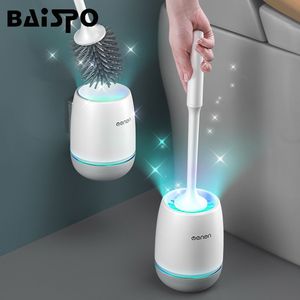 Toilet Brushes Holders BAISPO TPR Silicone Toilet Brush Head Wall Mounted Cleaning Tool Shower Quick Drain Floor Type Household Bathroom Accessories 220902