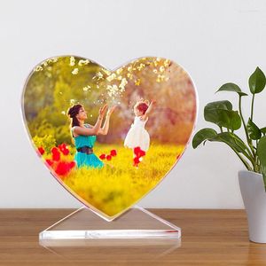 Party Supplies Personlig present Crystal Po Frame Glass Custom Picture Valentine's Day Favors Souvenirs Wedding