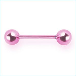 Tongue Rings 110Pcs/Lot Stainless Steel Long Industrial Barbell Ring 14G Tongue Nipple Bar Piercing 1.6Mm Tragus Helix Ear B Yydhhome Dhxp5