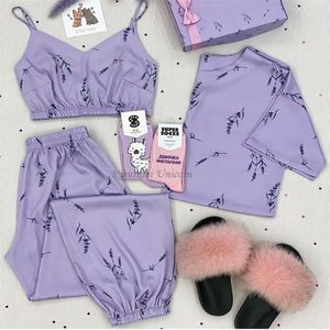 Reggiseno da notte da donna Pigiama di seta da donna Completo da casa Pigiama ricamato a cuore Pj Set Pigiama da notte in raso Pigiama Verano Mujer 220902