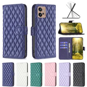 Lambskin Lattice PU Leather Cases Wallet Card Slot Stand For Nothing Phone 1 MOTO G32 G42 G62 E32 G31 G41 G71 G200 G22 E40 E30 Edge S30 VIVO Y02S Y15S Y21S Y15 Y20 Y51S