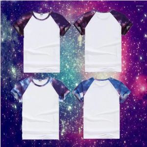 رجال القمصان النجمية المشروط Galaxy T-Shirt Man Top Tees الحليب البالغ نساء حرير نساء مخصص الحرارة تسامي شعار للجنسين قميص