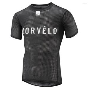 Гоночные куртки команда Morvelo 2022 Road Bike Riding Base Layer Men Summer Rotion Elive Light Jacquard Cycle Tycle Teach