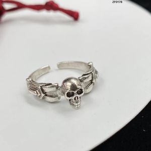 Anel de grife de homem Mulheres Mulheres Popular Halloween Brass Skull Rings Aberto Jóias Designer Jóias Gold Gold Prata Colorgreat Gifts