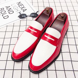 Men Shoes British Loafers Color Matching Pointed PU Crocodile Pattern ing Mask Fashion Business Casual Wedding Daily AD1 522b Wedd