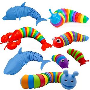 Вечеринка Fidget Slug Alucated Toy Realistic Slugs Insects Toy Kit Fun Clawling Sensory Caychain Set Set Set Stress B0901